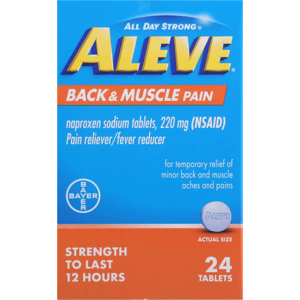 Aleve All Day Strong Back & Muscle Pain, 220 mg, Tablets - 24 tablets