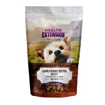 Health Extension Bully Puffs Dog Treat - Lamb and Peanut Butter, 5oz