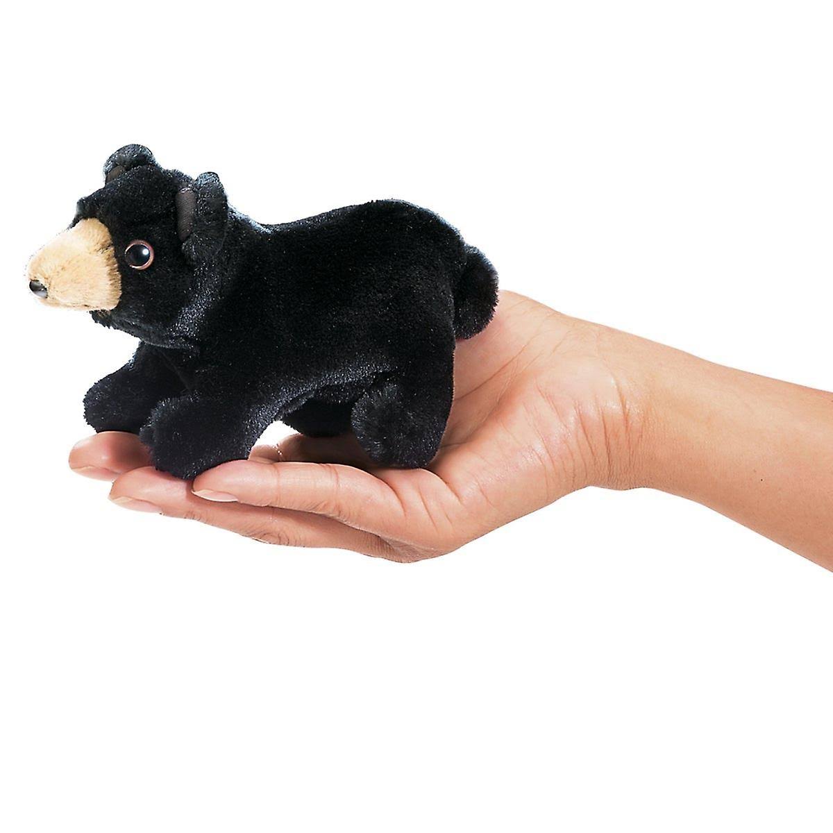 Folkmanis Mini Bear Plush Finger Puppet - Black
