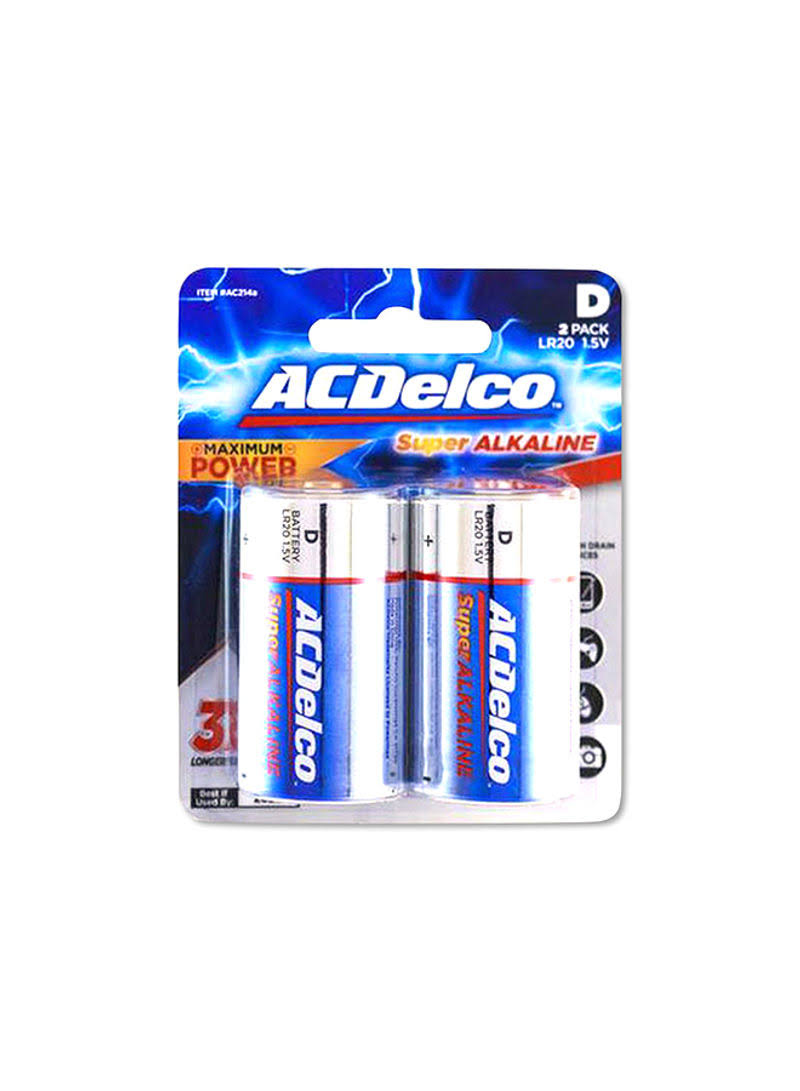 AC Delco AC214 D Maximum Power Alkaline Batteries - 2 Pack