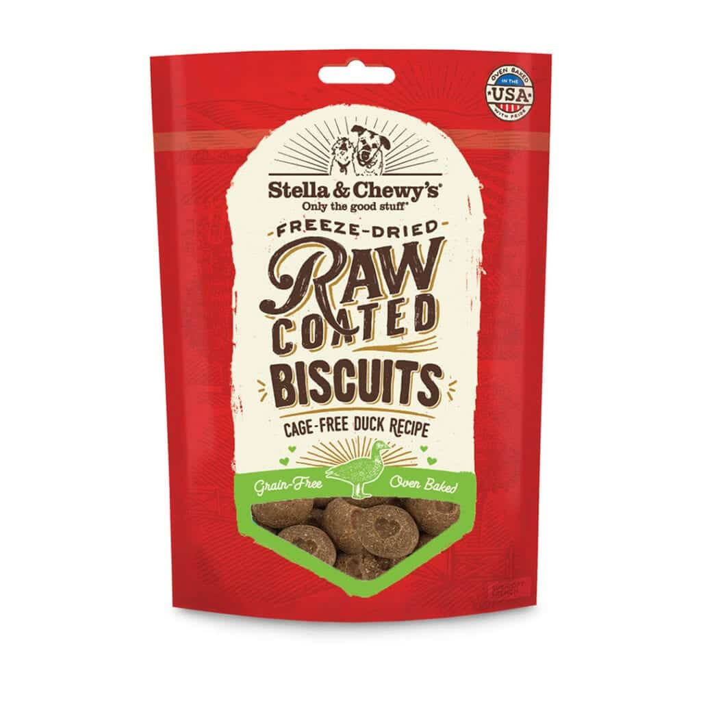Stella & Chewy's Cage-Free Duck Raw Coated Dog Biscuits 9 oz
