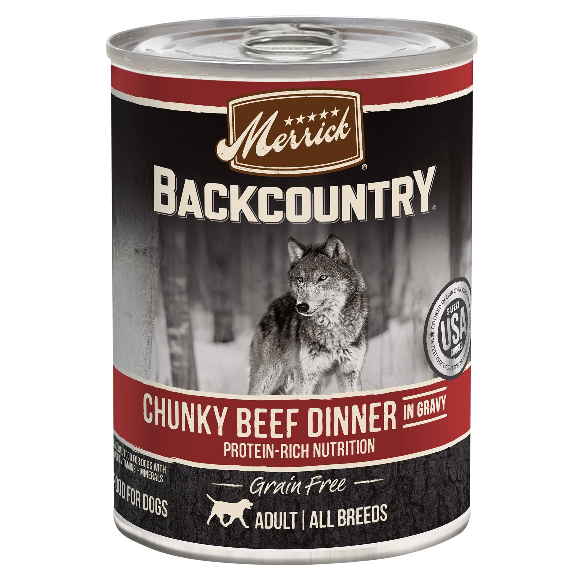 Merrick Pet Food Backcountry Dinner - Chunky Beef, 12.7oz