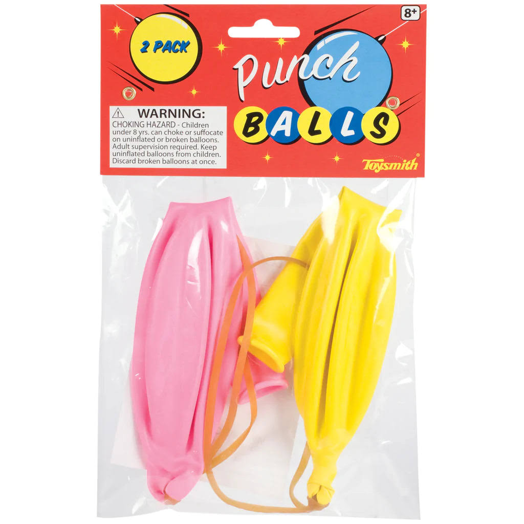 Punch Ball Balloons - Assorted Colours, 2 Pack
