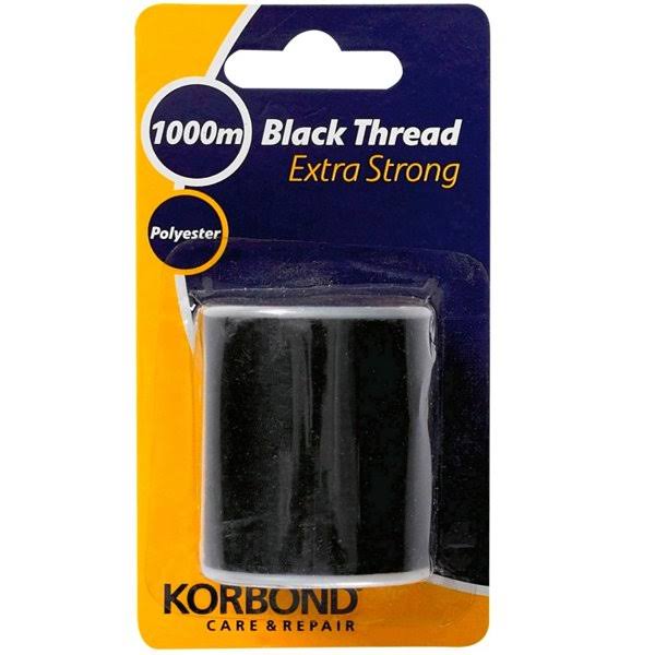 Korbond 1000 m Extra Strong Thread, Black