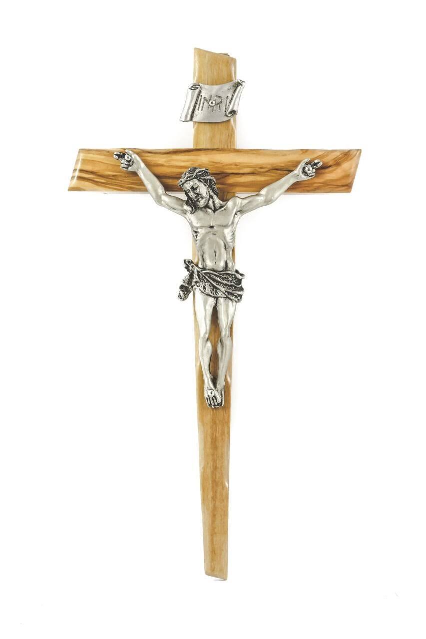 Jeweled Cross Jc-4118-e Olive Wood Crucifix