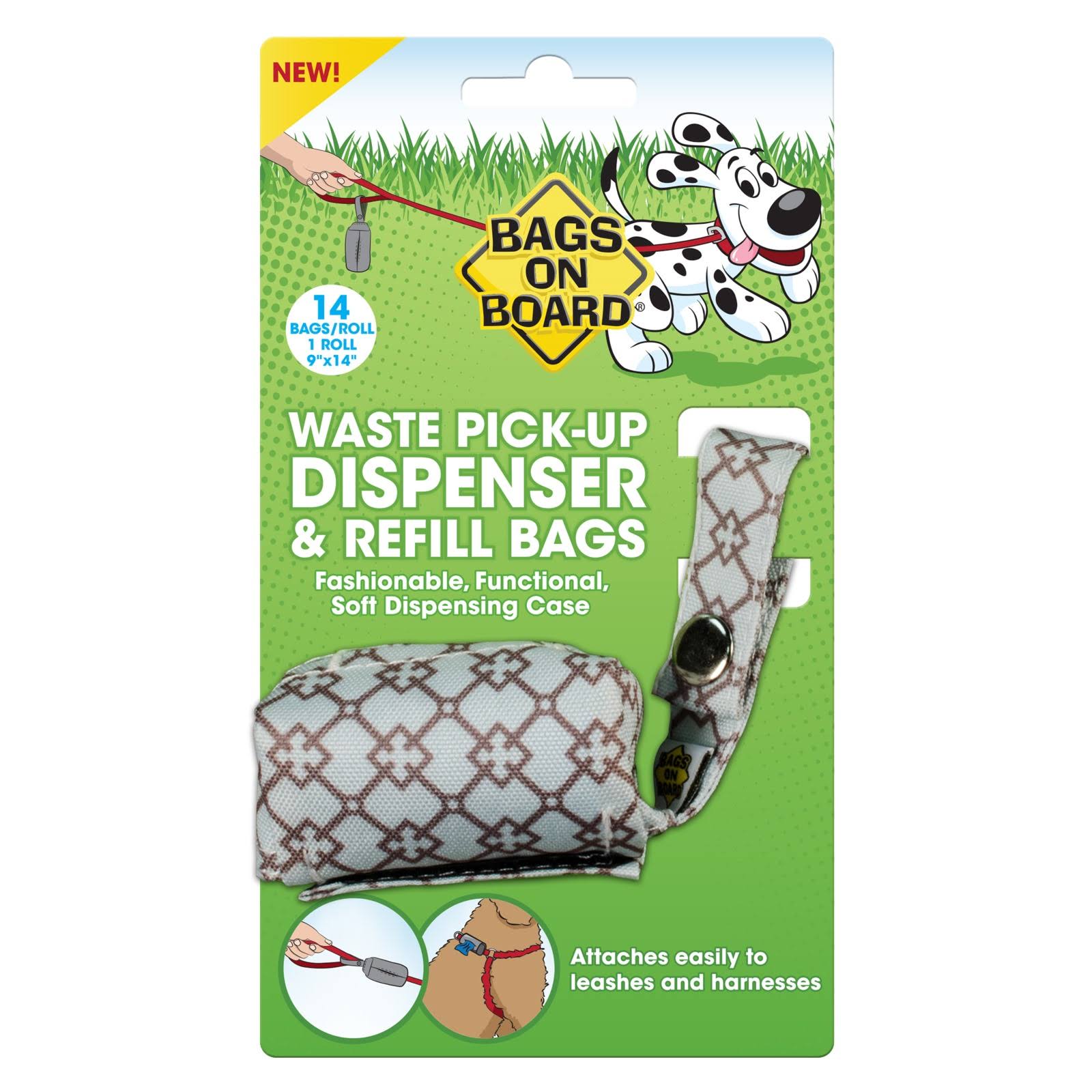 Bags On Board Waste Pick-Up Dispenser & Refill Bags