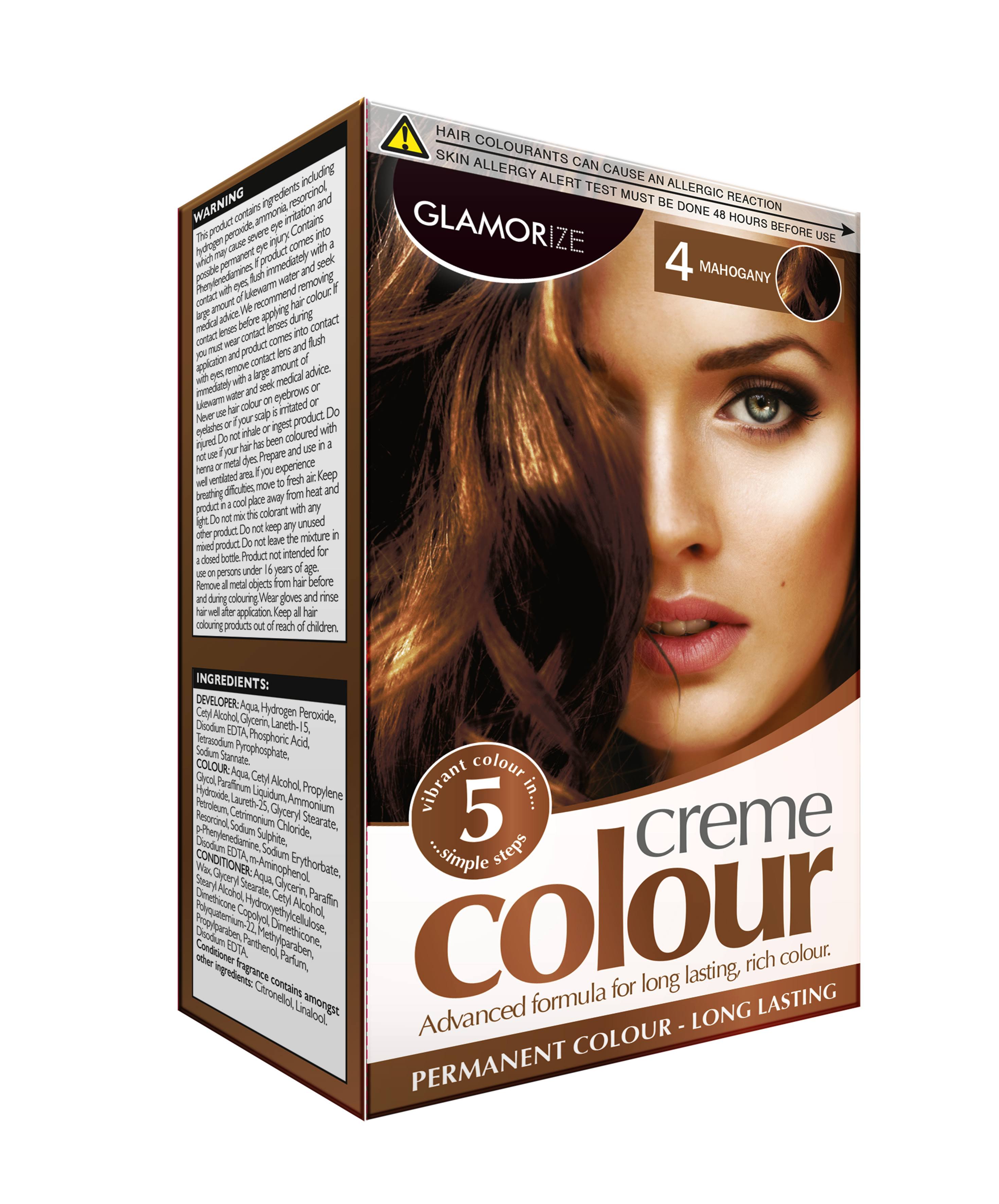 Glamorise Permanent Mahogany Hair Colourant Creme Dye