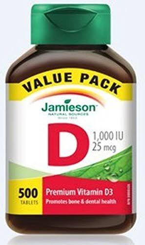 Jamieson Vitamin D 1000IU Value Pack, 500 tabs