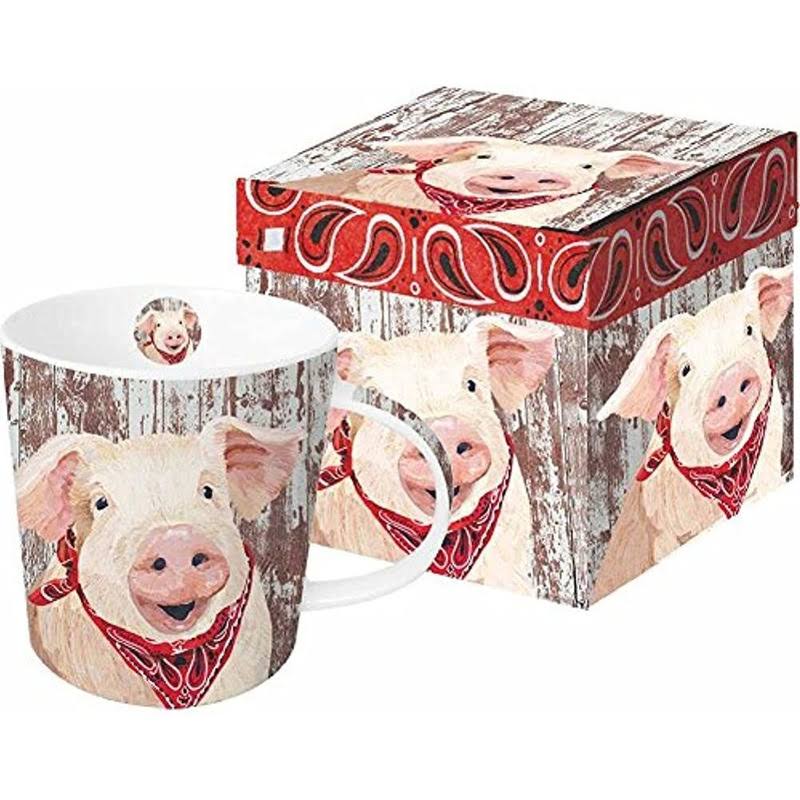 Paperproducts Design 603087 Charlotte Design Gift Boxed Mug, Red/Pink