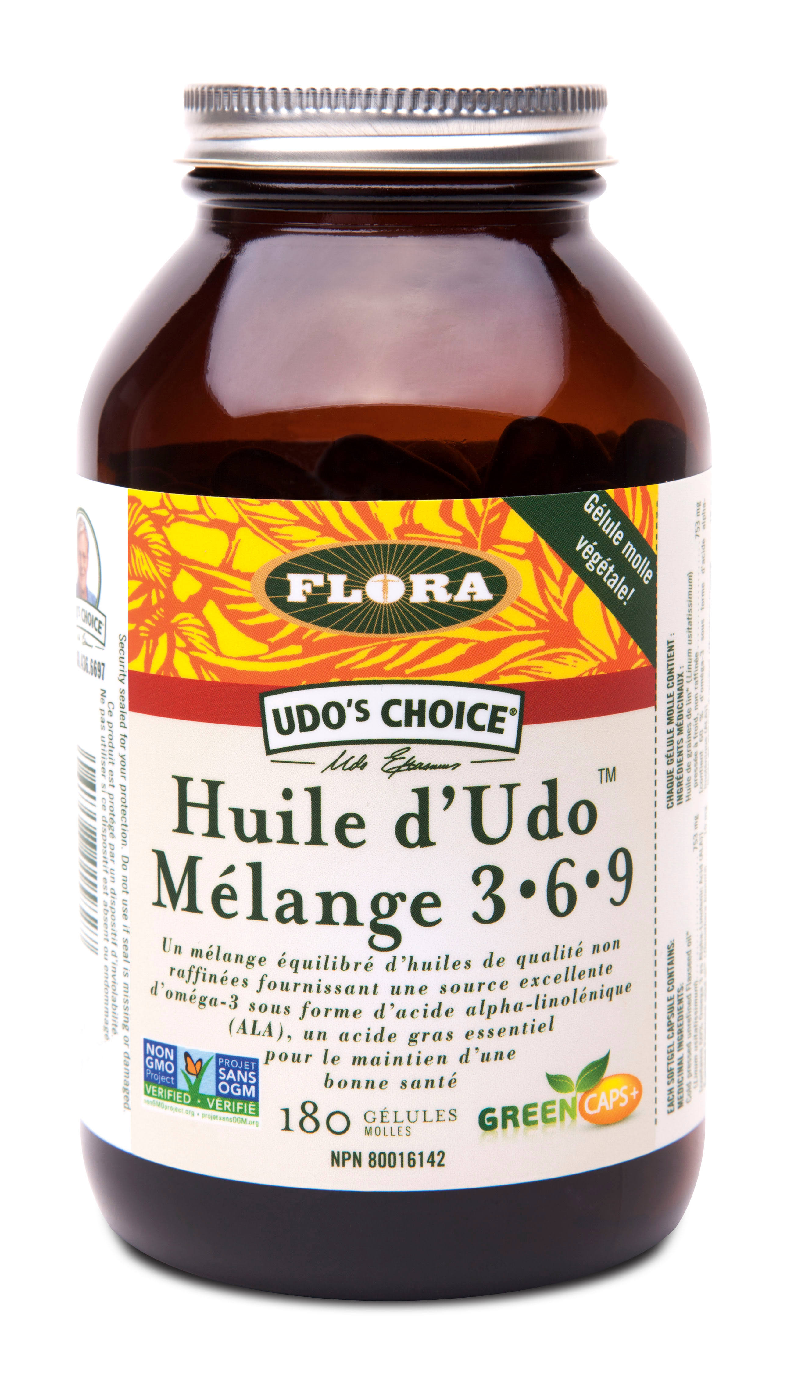 Flora Udos Oil 3 6 9 Blend Supplement - 1000mg, 180ct