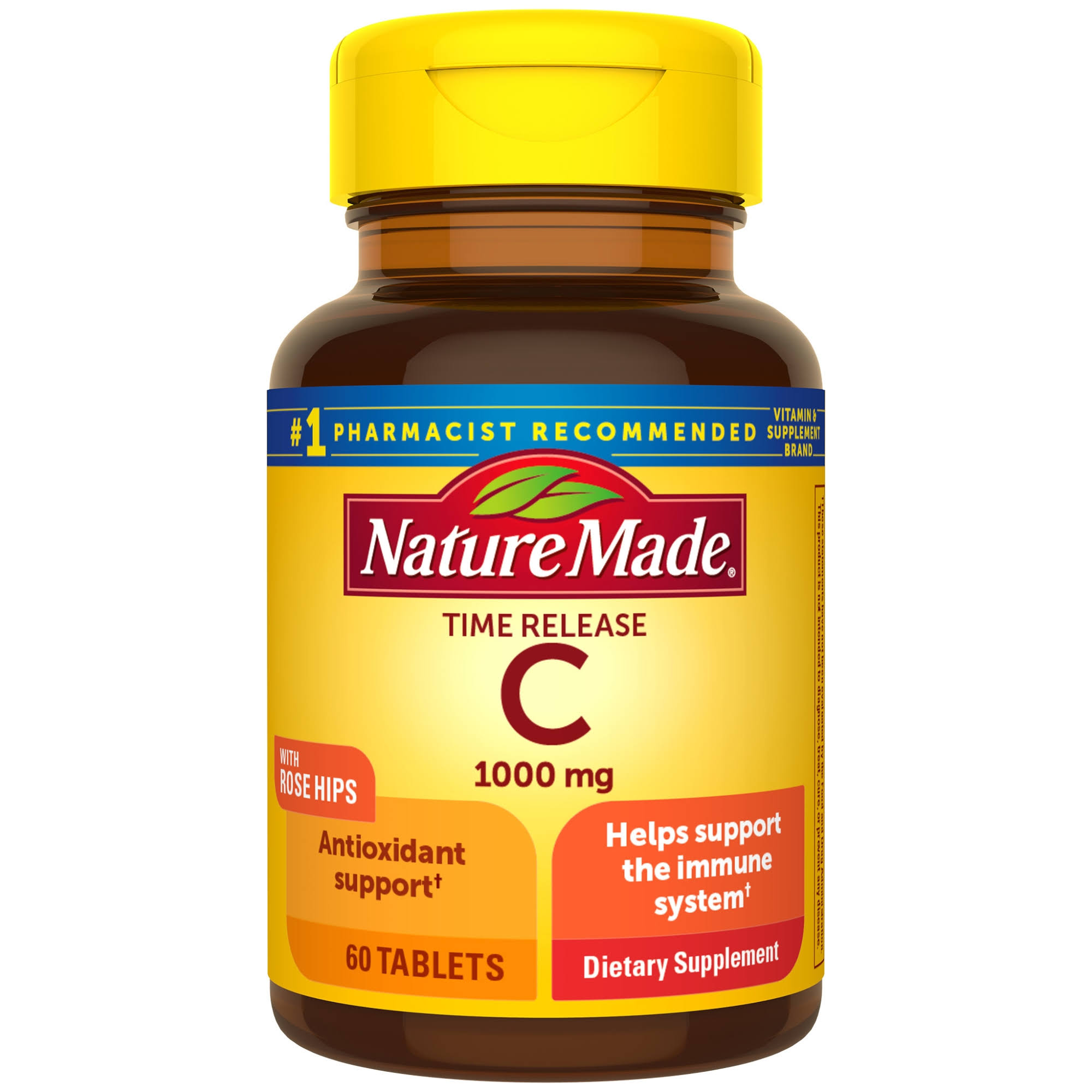 Nature Made Vitamin C Timed Release with Rose Hips Supplement - 1000mg, 60ct