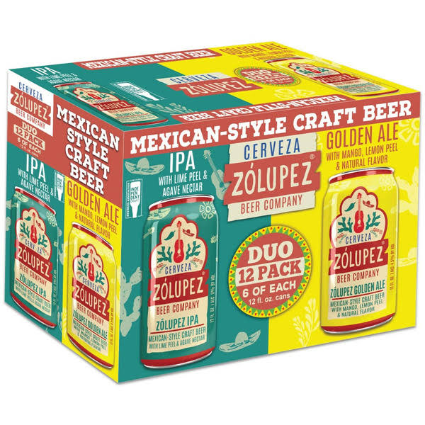 Cerveza Zolupez Duo Pack Mexican-Style Craft Beer - 12 fl oz