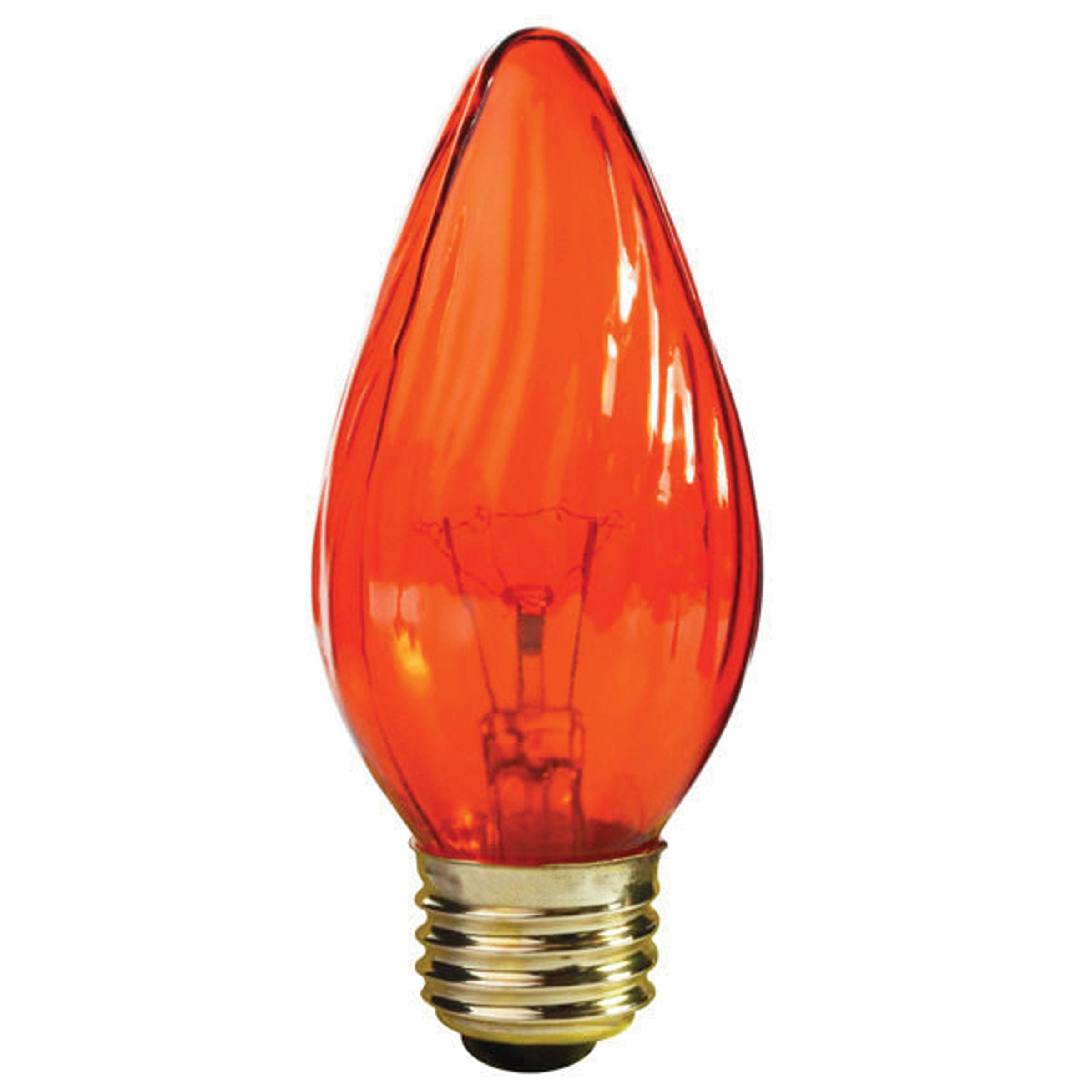 Satco Medium Base Amber F15 Light Bulb - 120V, 25W