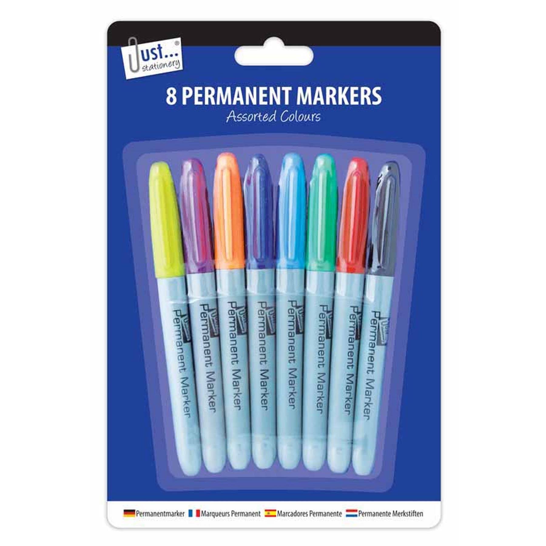 Permanent Marker Pens - 8 Pack
