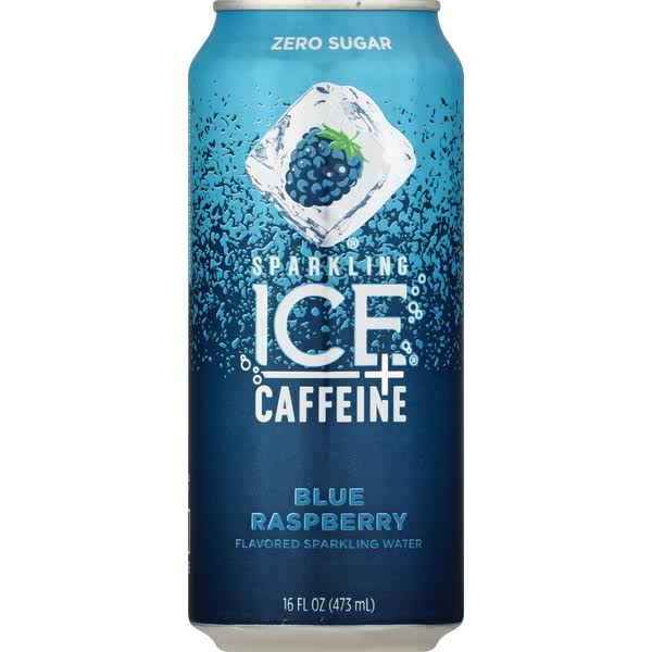 Sparkling Ice +Caffeine Sparkling Water, Zero Sugar, Blue Raspberry - 16 fl oz