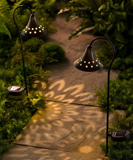 Plow & Hearth Solar Butterfly Stake Light - Set of Two One-Size