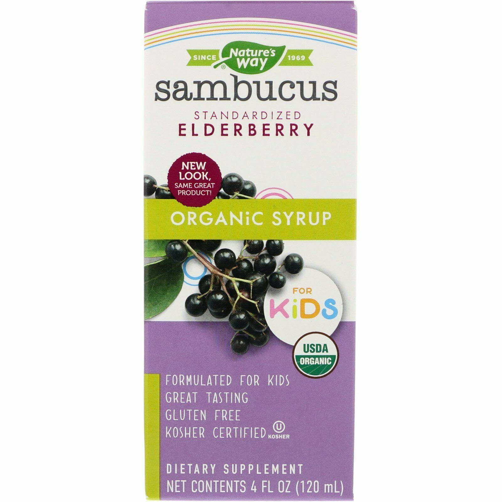 Nature's Way Organic Sambucus for Kids Syrup - 4 Oz