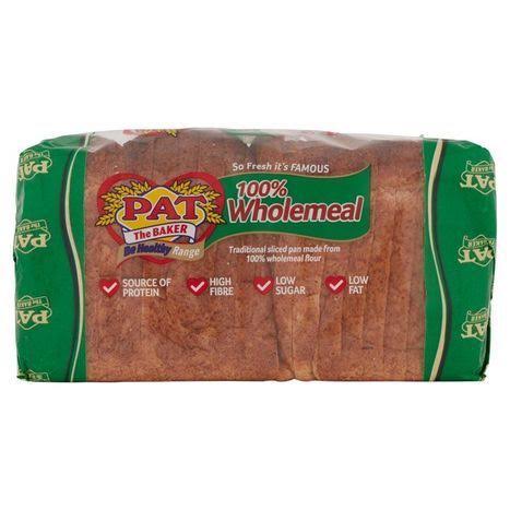 Pat The Baker Wholemeal Thick Sliced Bread - 800g