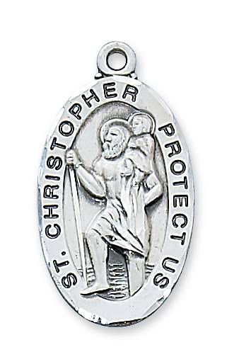 St. Christopher Sterling Oval Medal