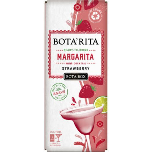 Bota Box Wine Cocktail, Margarita, Strawberry - 1.5 liters