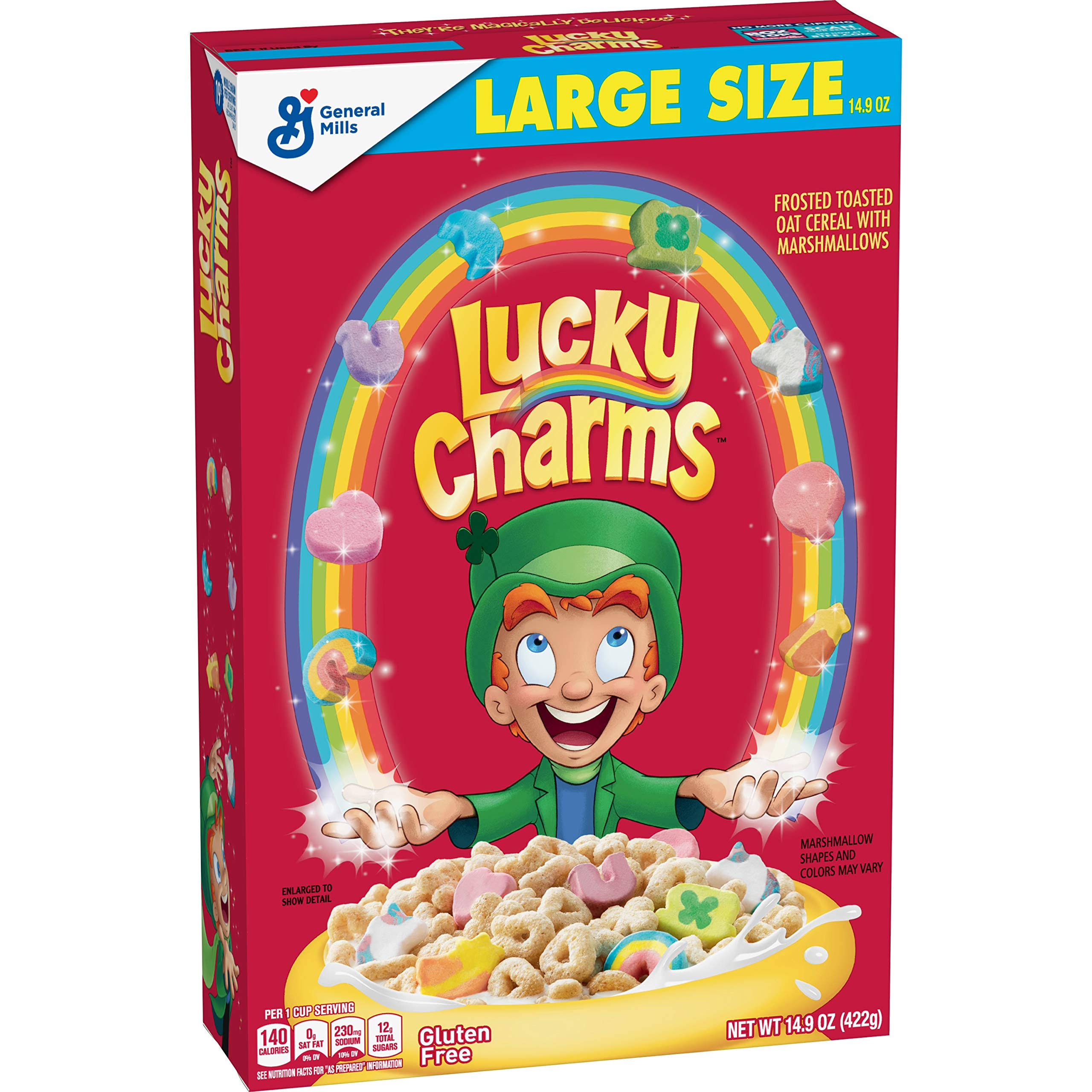 Lucky Charms Frosted Toasted Oat Cereal - with Marshmallows, 422g
