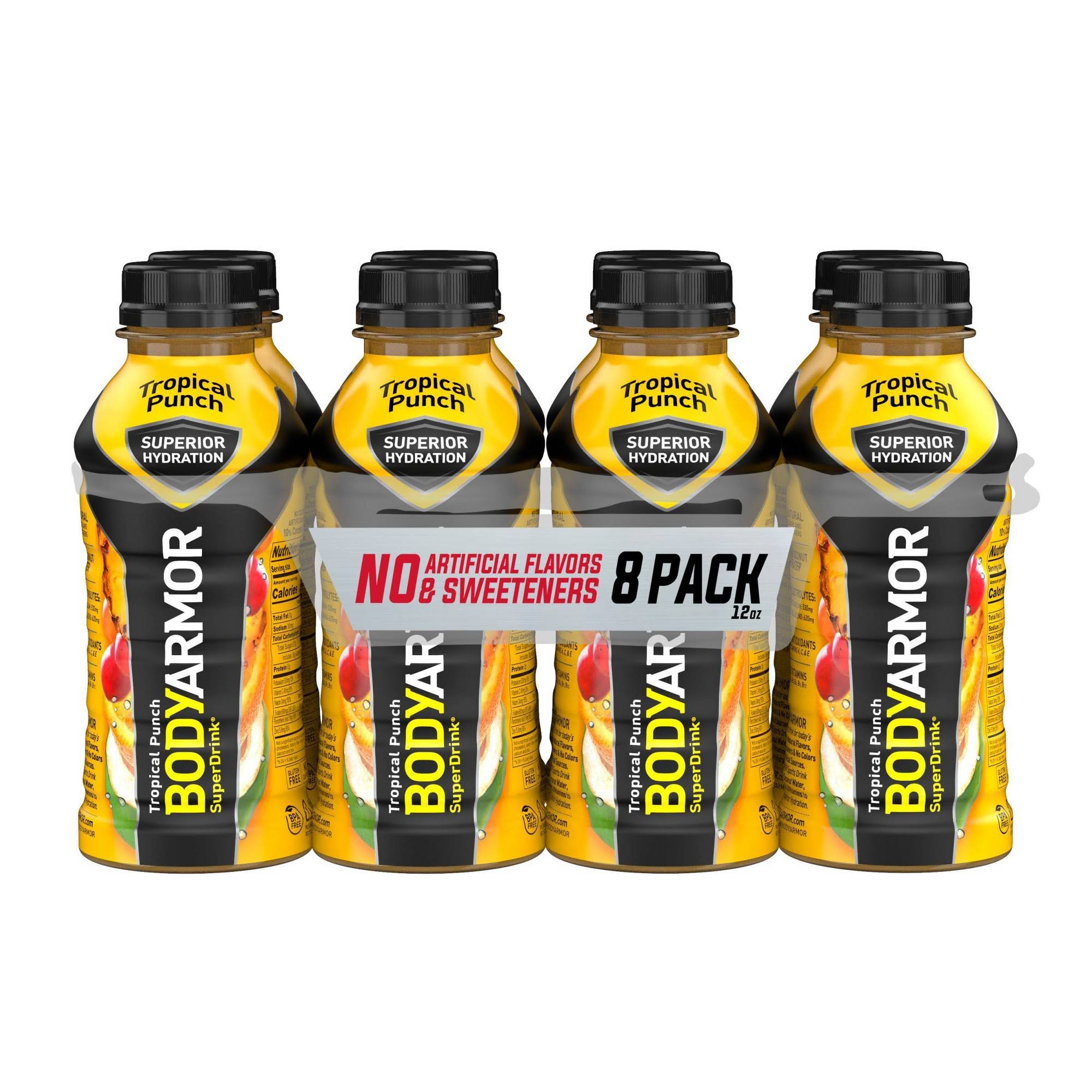 Body Armor Super Drink, Tropical Punch, 8 Pack - 8 pack, 12 fl oz bottles