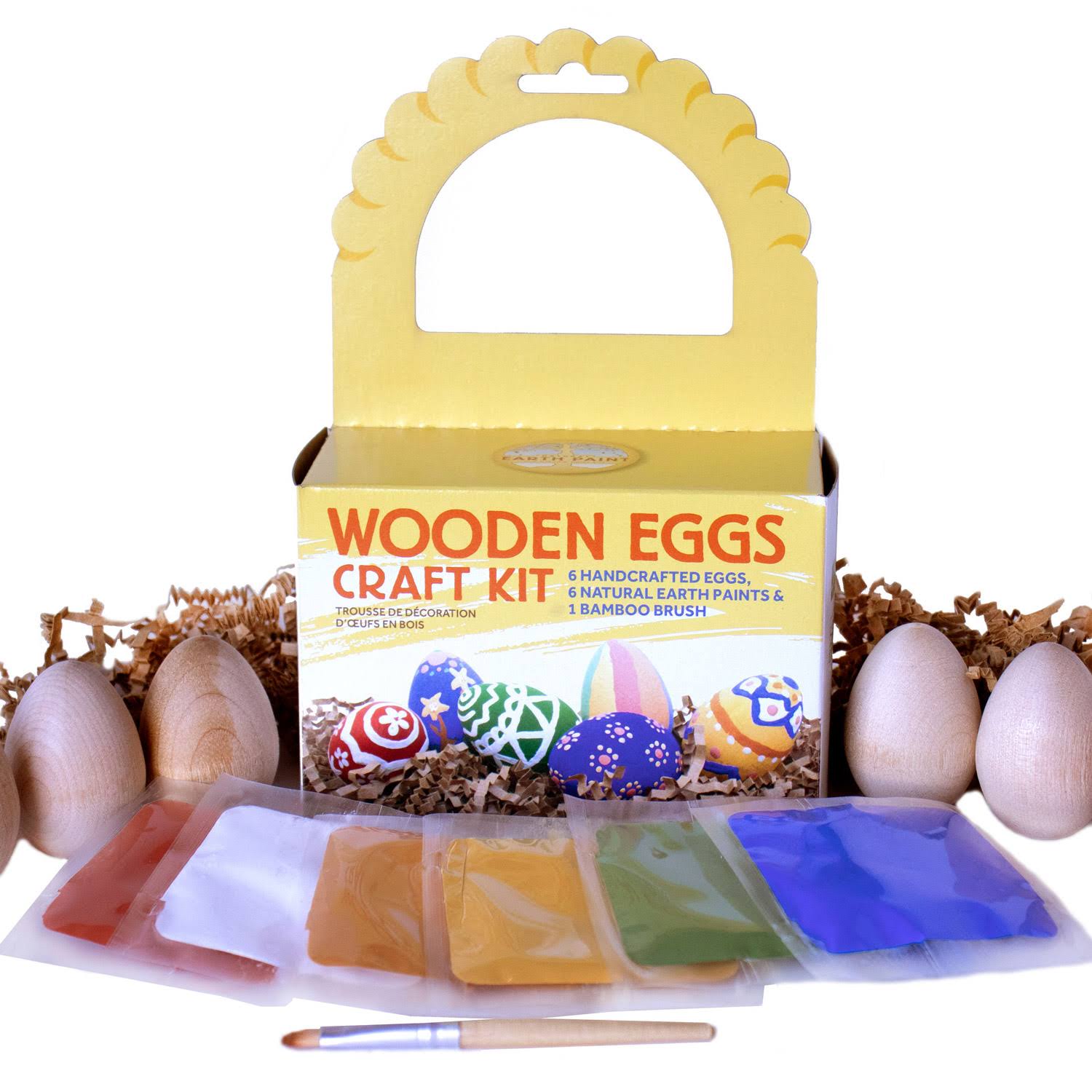 Natural Earth Paint - Wooden Eggs Craft Kit