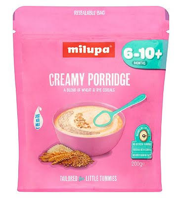 Milupa Creamy Porridge Baby Cereal 6-10+ Months 200g