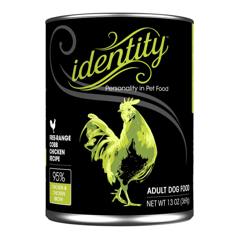 Identity 95% Free Range Cobb Chicken Canned Dog Food 13oz 12 Case
