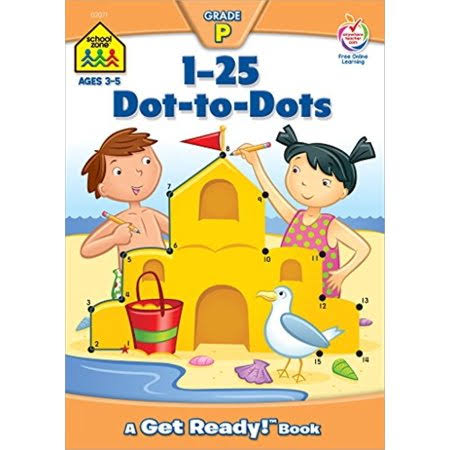 School Zone 1 to 25 Dot to Dot Workbook - Preschool, Ages 4 to 6