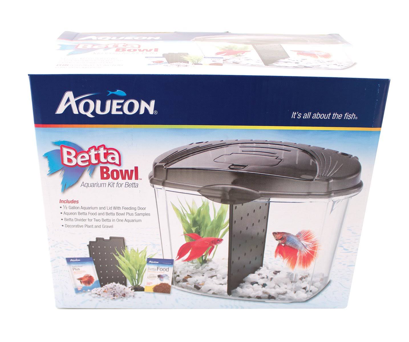Aqueon Betta Bowl Aquarium Kit - Black