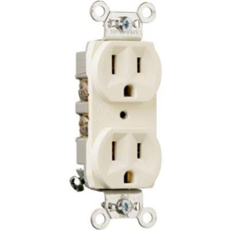 Pass and Seymour CRB5262LACC12 Duplex Outlet - Light Almond, 15amp, 125V