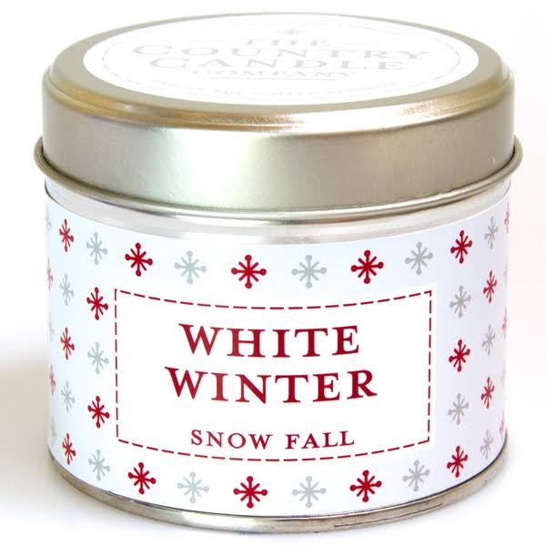 White Winter Tin Candle