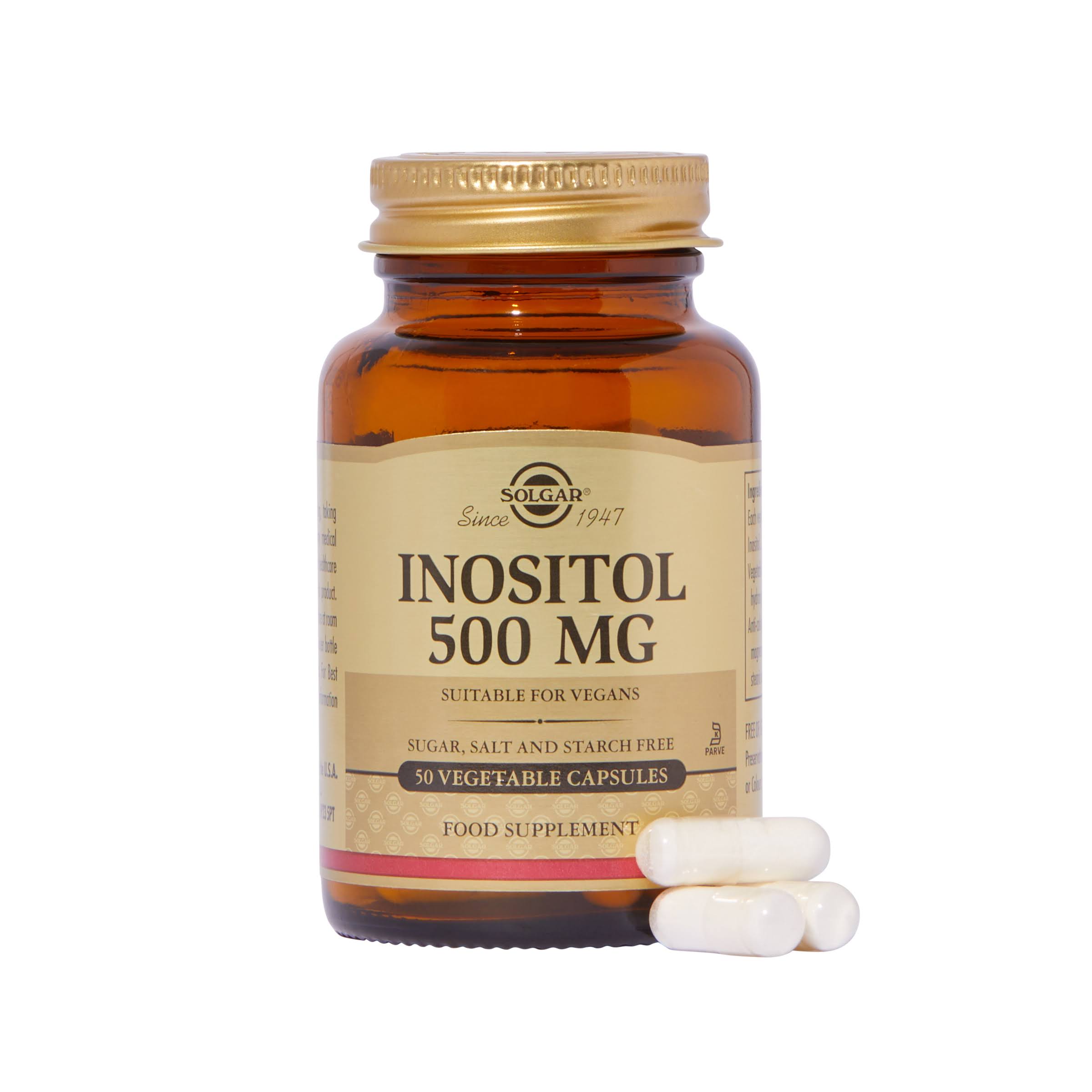 Solgar Inositol 500Mg Food Supplement - 50 Capsules