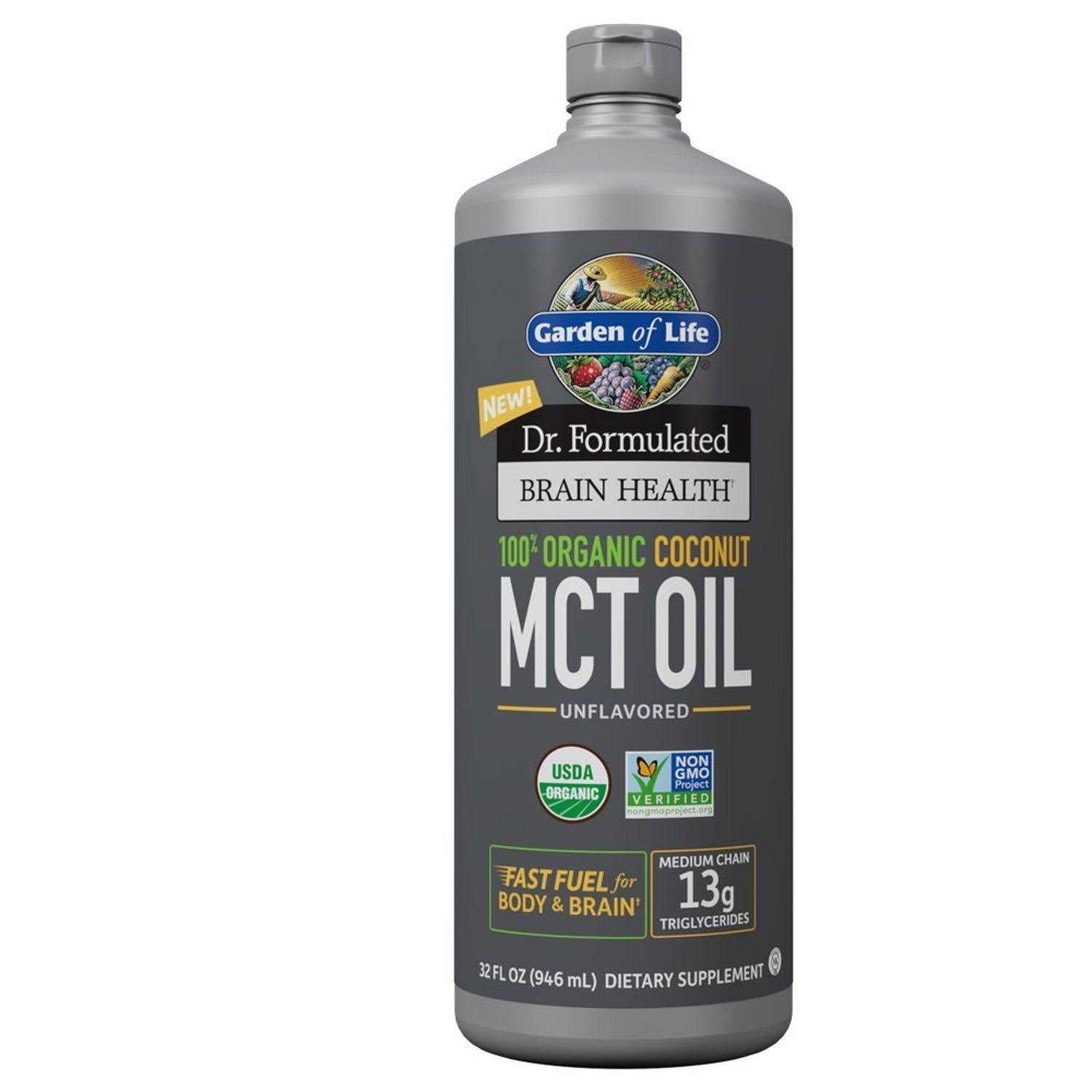 Garden of Life Dr. Formulated 100% Organic Coconut MCT Oil, 32 Fluid Ounces