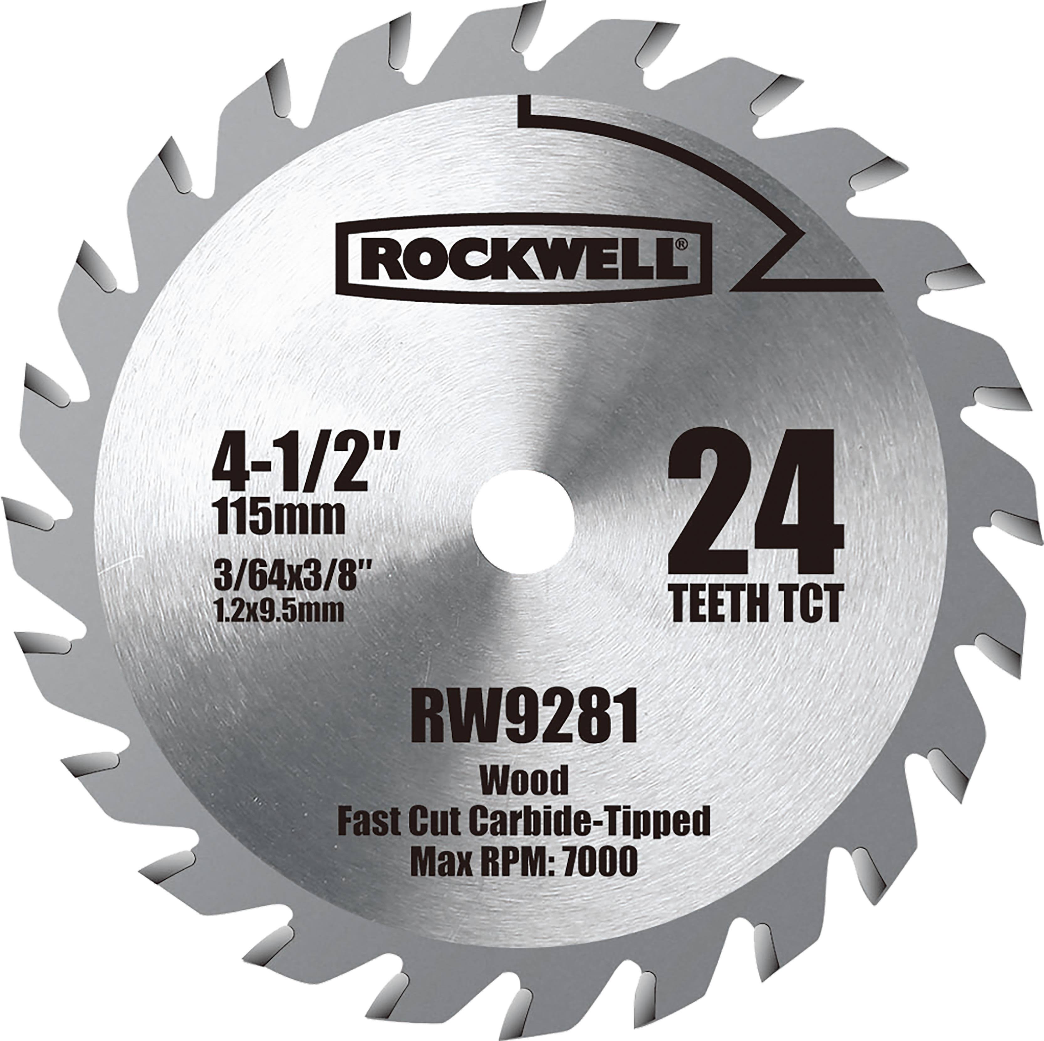 Rockwell Circular Saw Blade - 24 Teeth, 4-1/2", 115mm