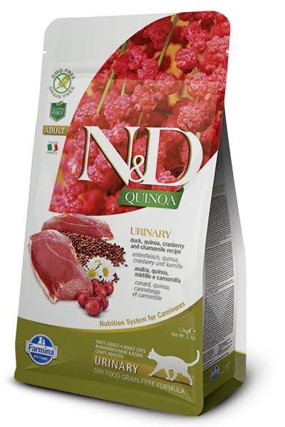 Farmina N&D Quinoa Urinary Duck Dry Cat Food, 11-lb