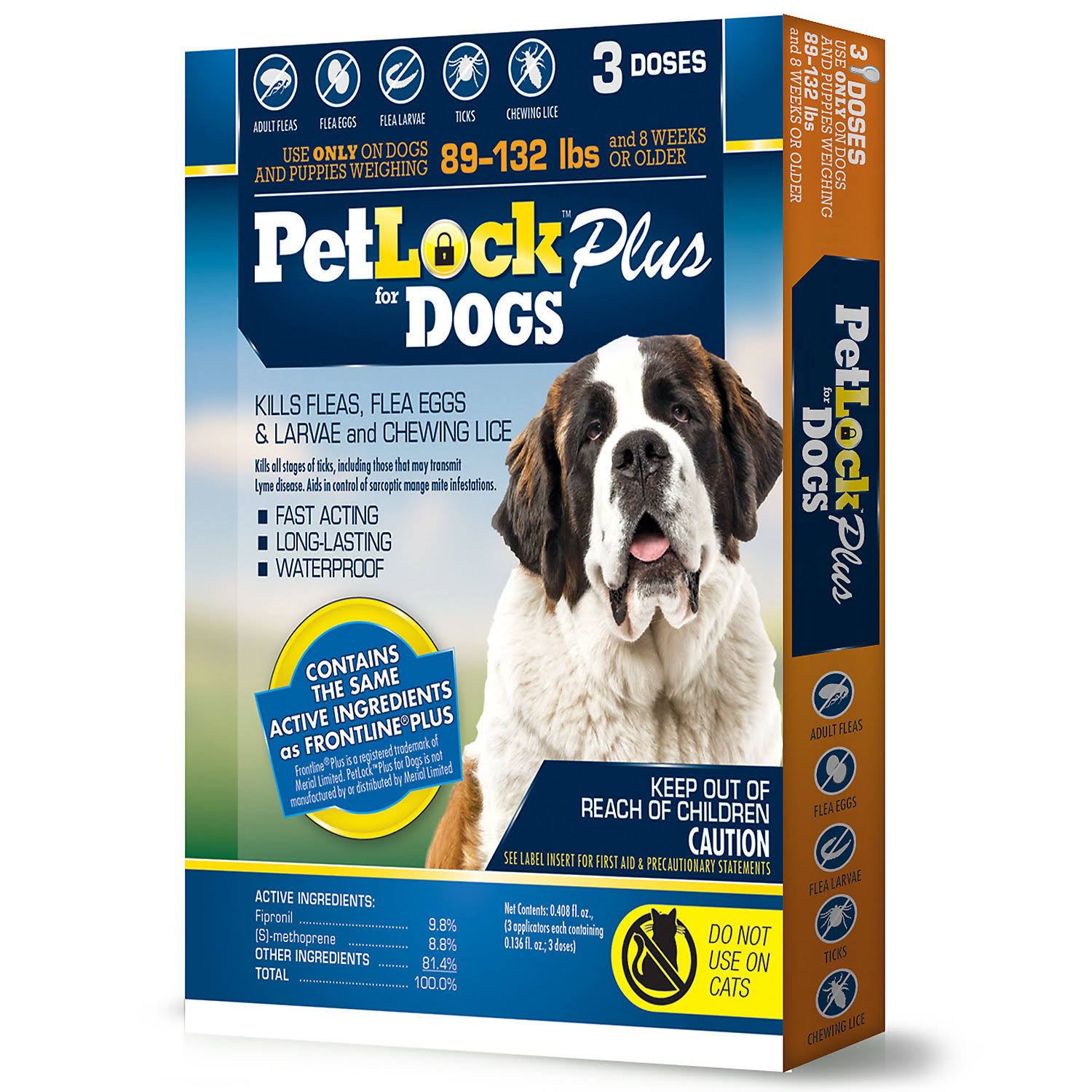 PetLock Plus Dog Flea Treatment - 3 Doses