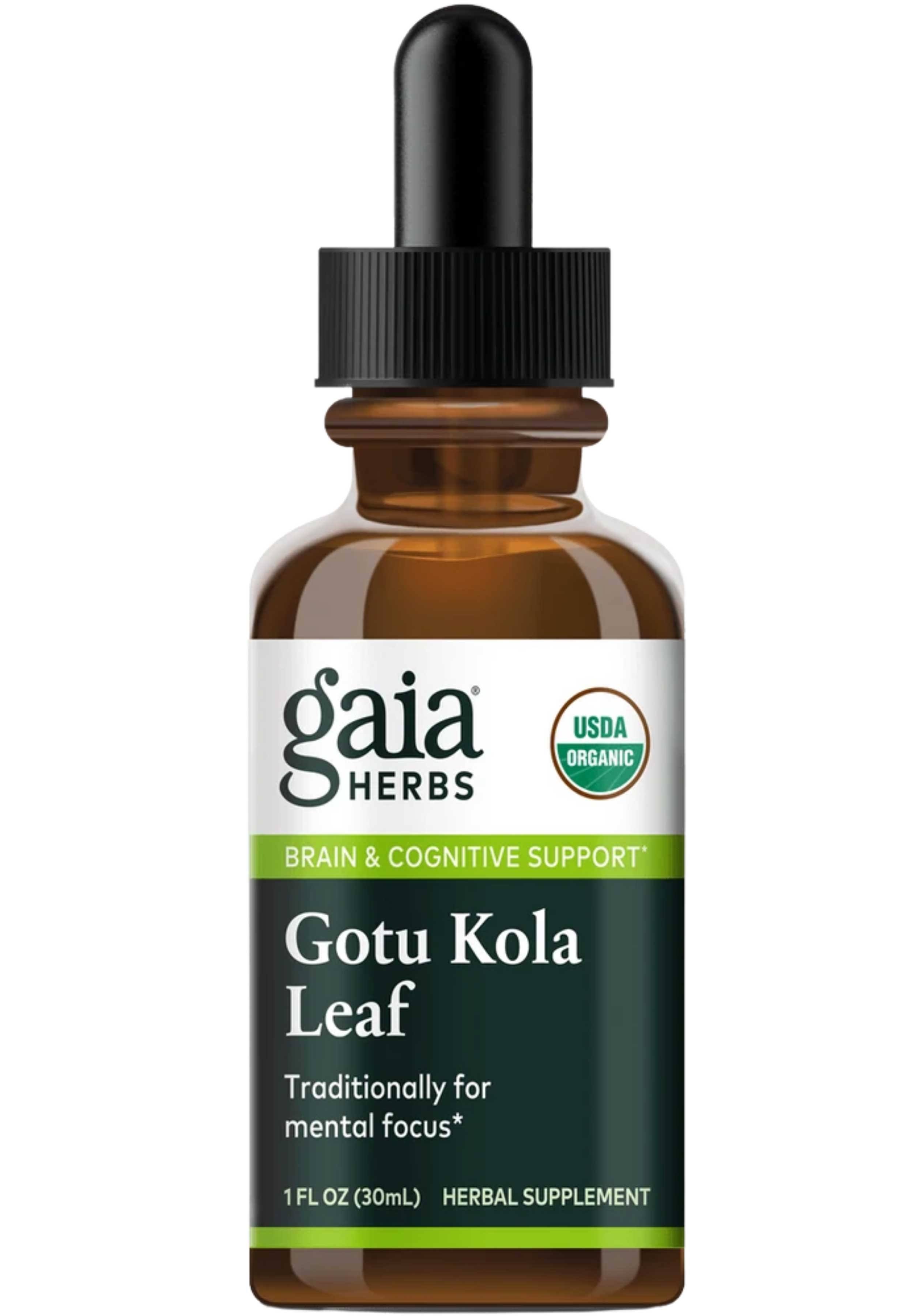 Gaia Herbs Organic Gotu Kola Leaf & Root Dietary Supplement - 30ml