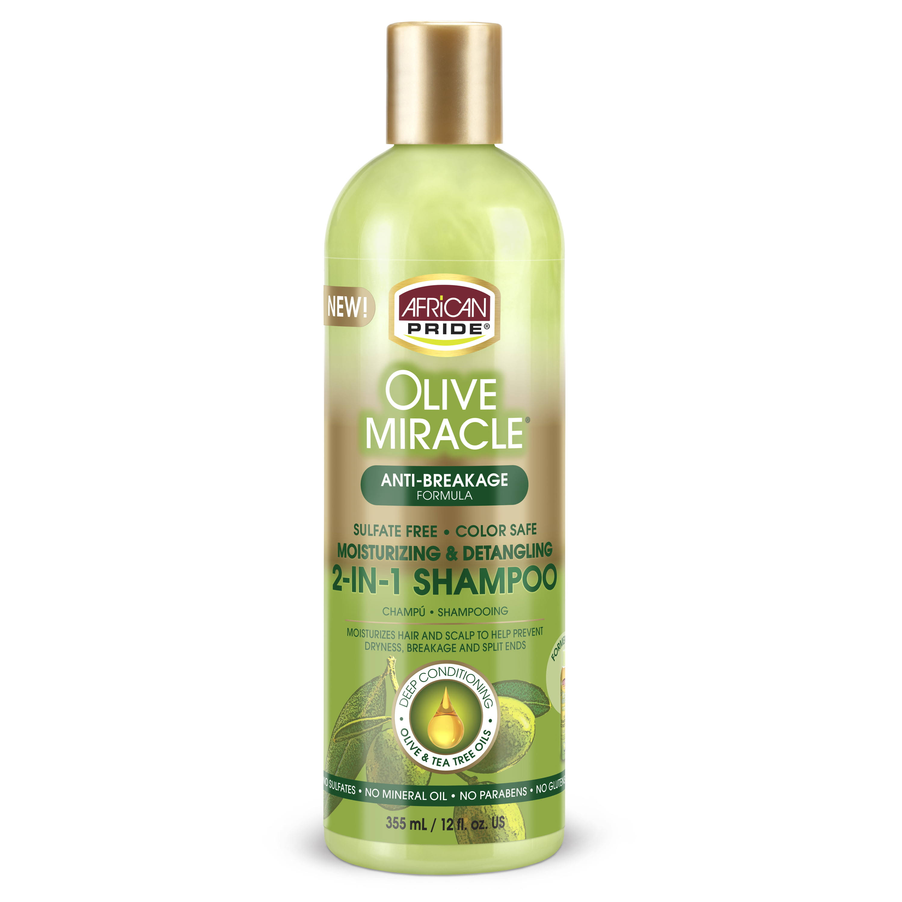 African Pride Olive Miracle Anti-Breakage Formula 2-in-1 Shampoo & Conditioner