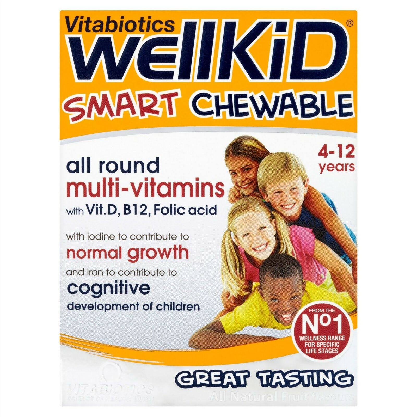 Vitabiotics Wellkid Smart Chewable Tablets - 30ct