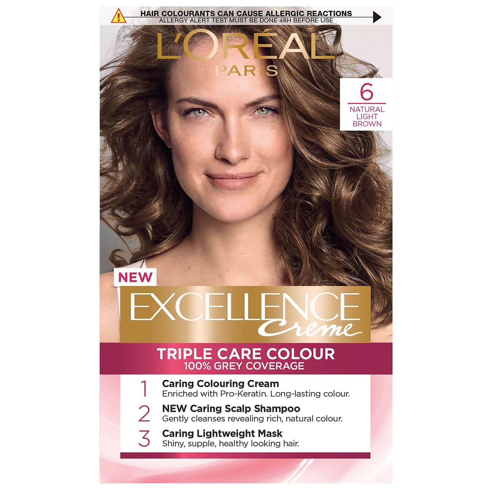L'Oreal Excellence 6 Natural Light Brown Permanent Hair Dye