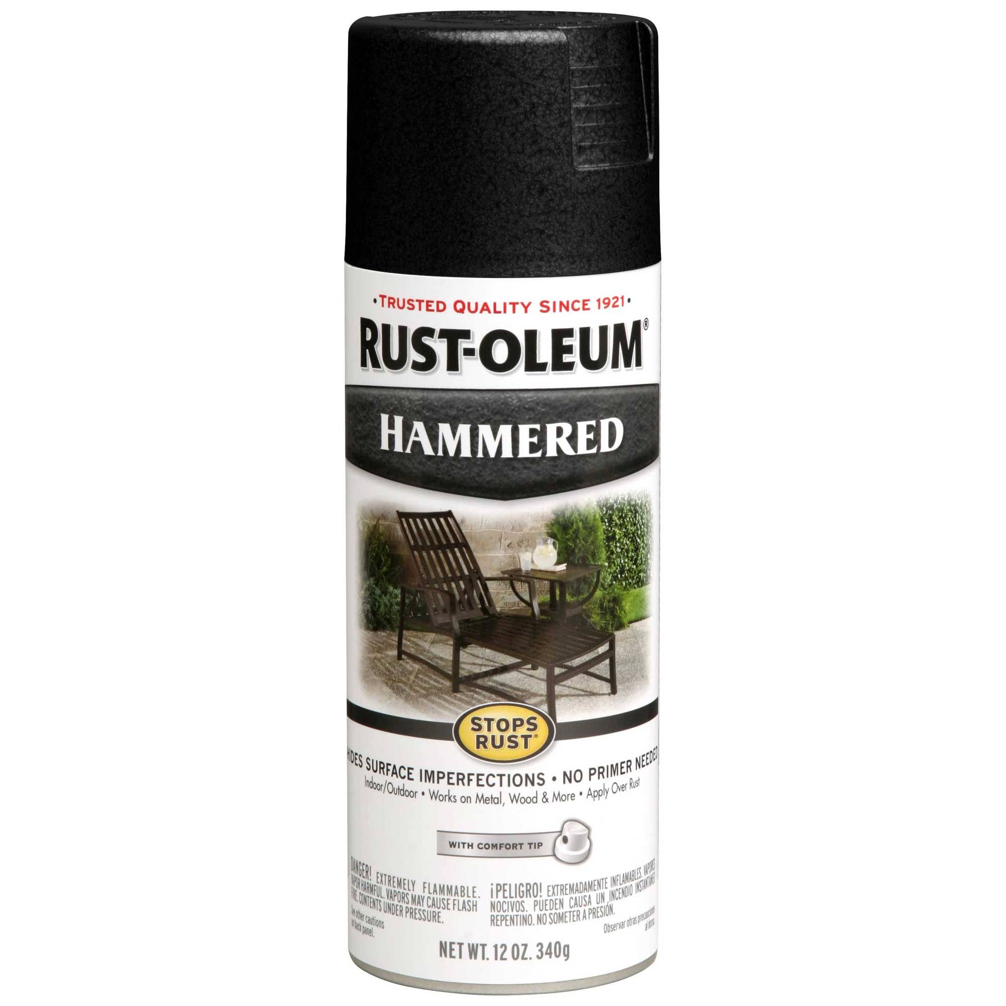 Rust-Oleum Stops Rust Hammered Spray Paint - Black, 12oz