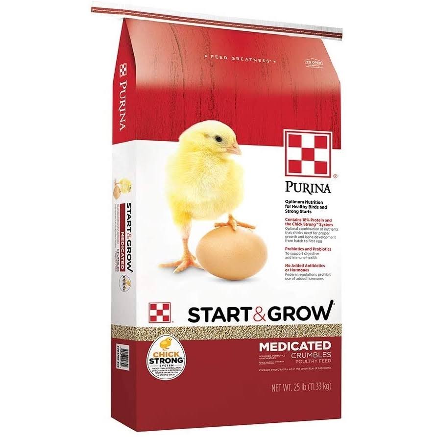 Purina Start and Grow Medicated Premium Poultry Feed