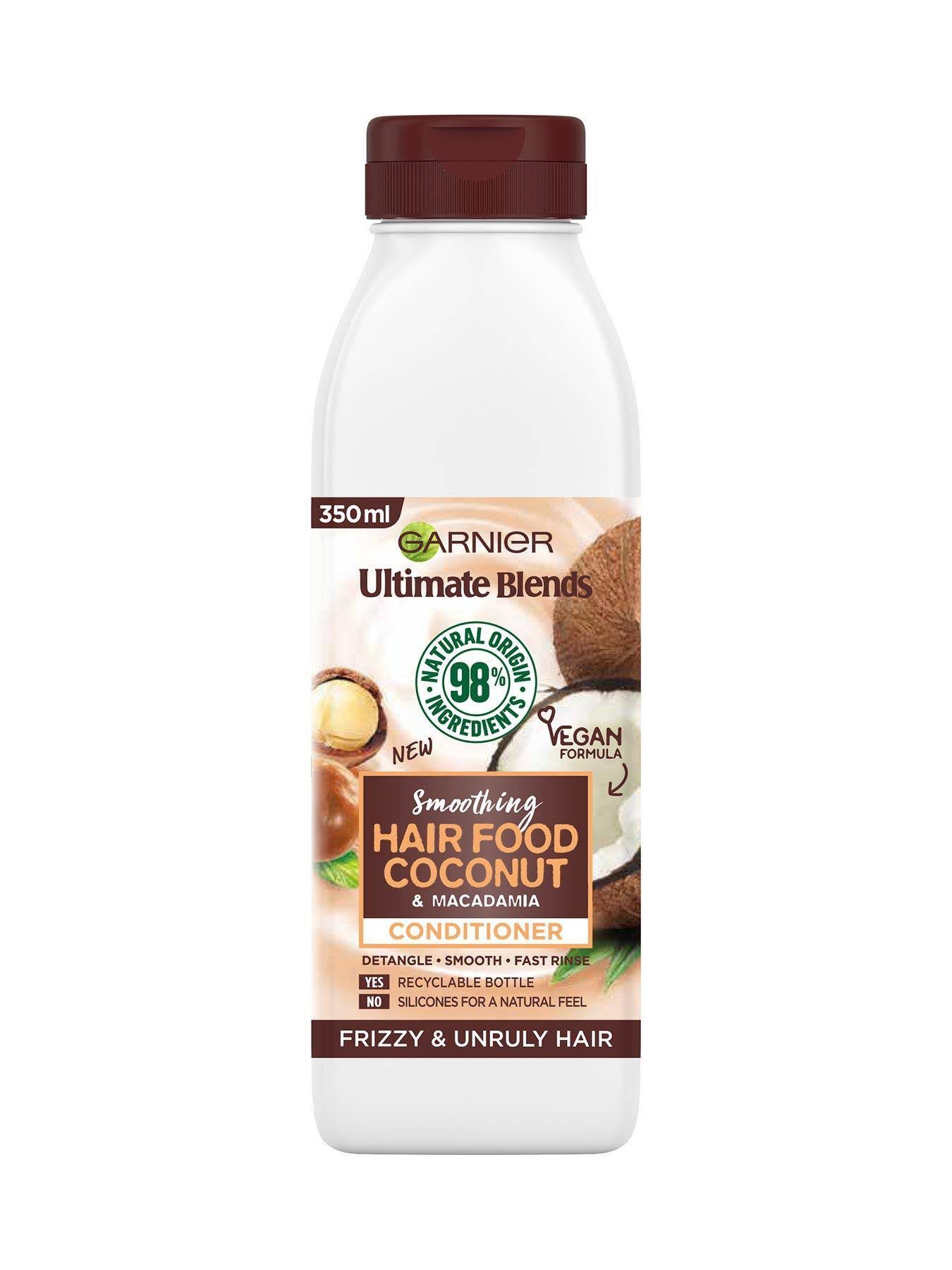Ultimate Blends Smoothing Hair Food Coconut Conditioner for Frizzy Hair 350ml - Garnier