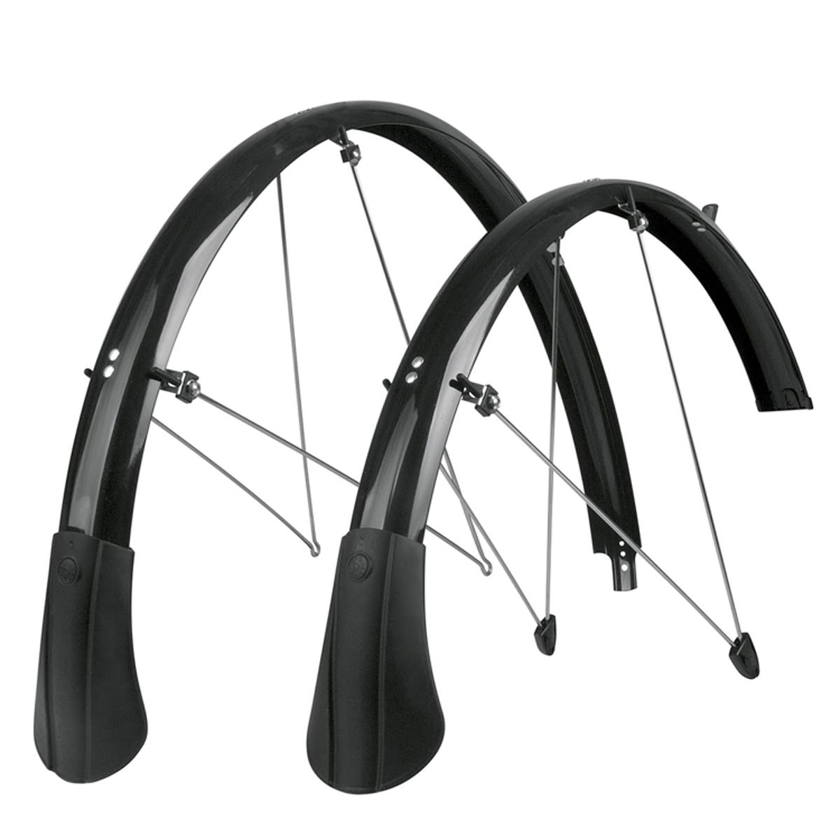SKS P50 Chromoplastic Longboard Bicycle Fenders - Black, 700 x 38-45