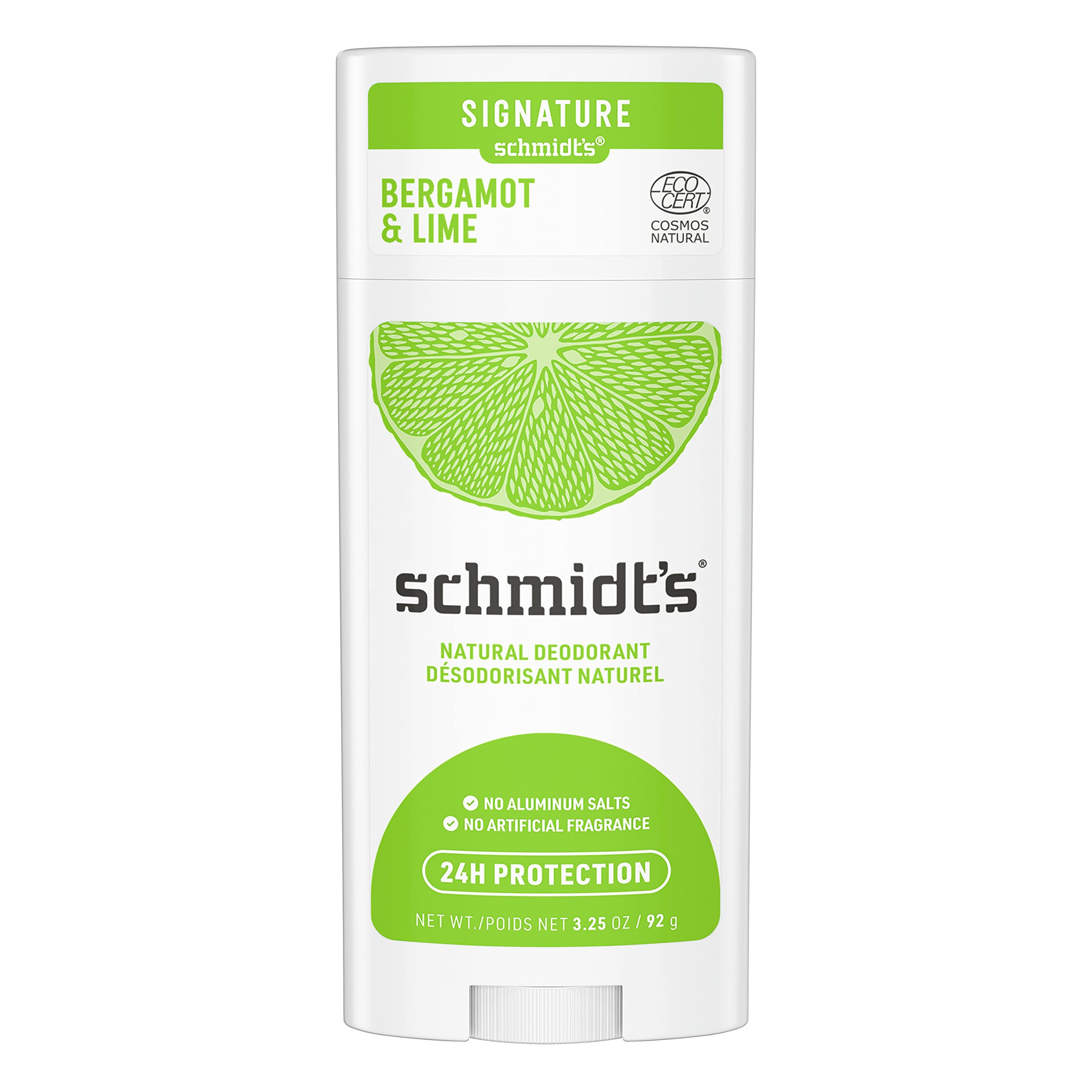 Schmidts Deodorant, Natural, Bergamot + Lime - 3.25 oz