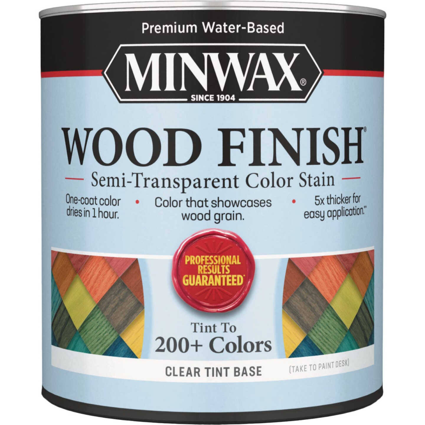 Minwax Wood Finish Water-Based Semi-Transparent Clear Tint Base Wood Stain 1 qt