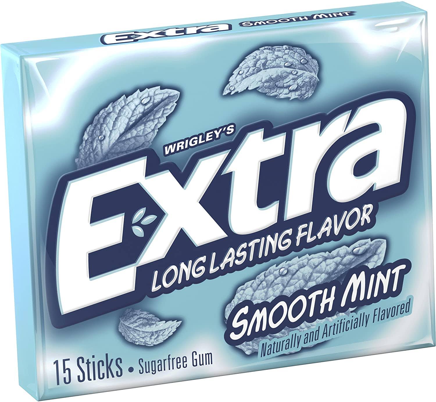 Wrigley's Extra Long Lasting Flavor Gum - Smooth Mint, 15 Sticks