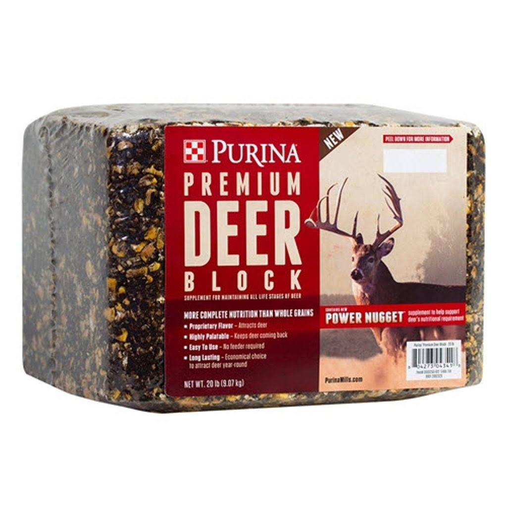 Purina 3003250-612 Animal Game Products 20 Pounds Premium Deer Feed Power Block